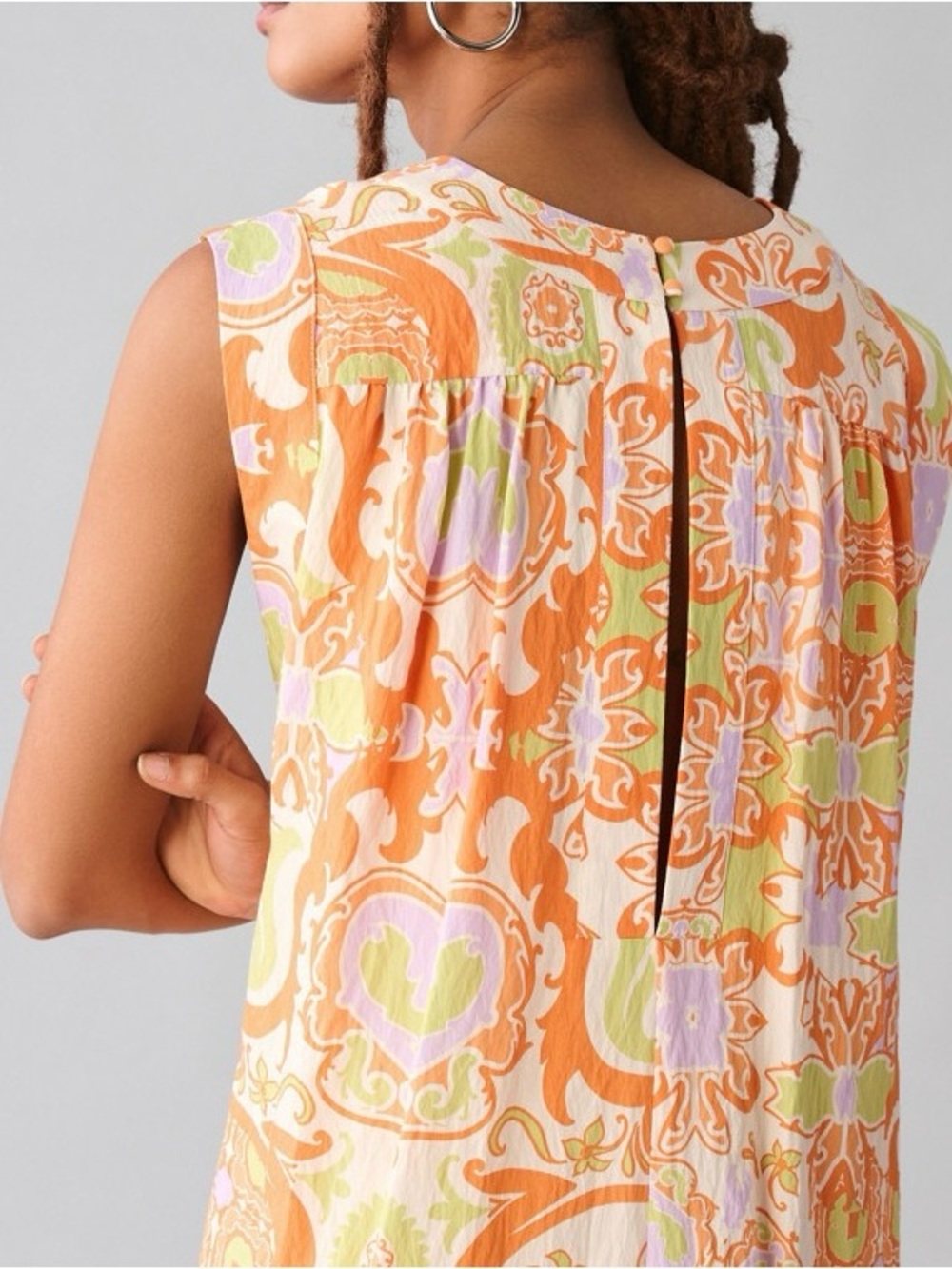 Maeve by Anthropologie Printed V-Neck Tunic Dress | XL Petite | GUC - Picture 4 of 16